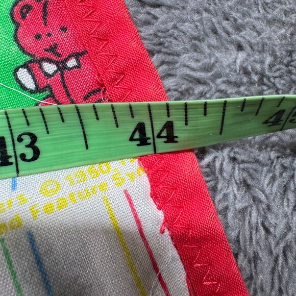 Vintage 80s Peanuts Snoopy And Friends Quilted Baby Crib Blanket 52x44 ABC Block - Picture 7 of 7